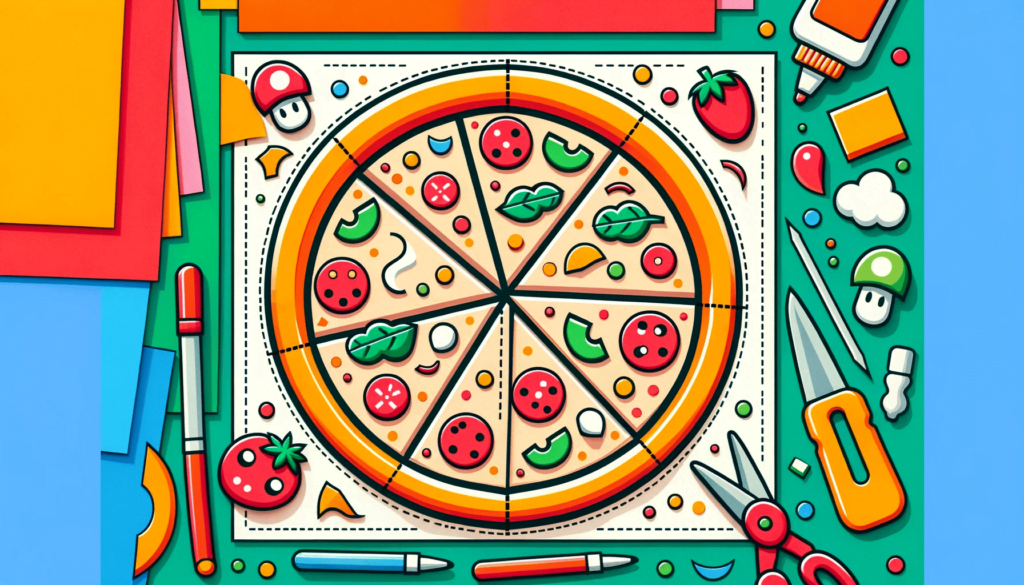 wycinanka kolorowa pizza do przedszkola
