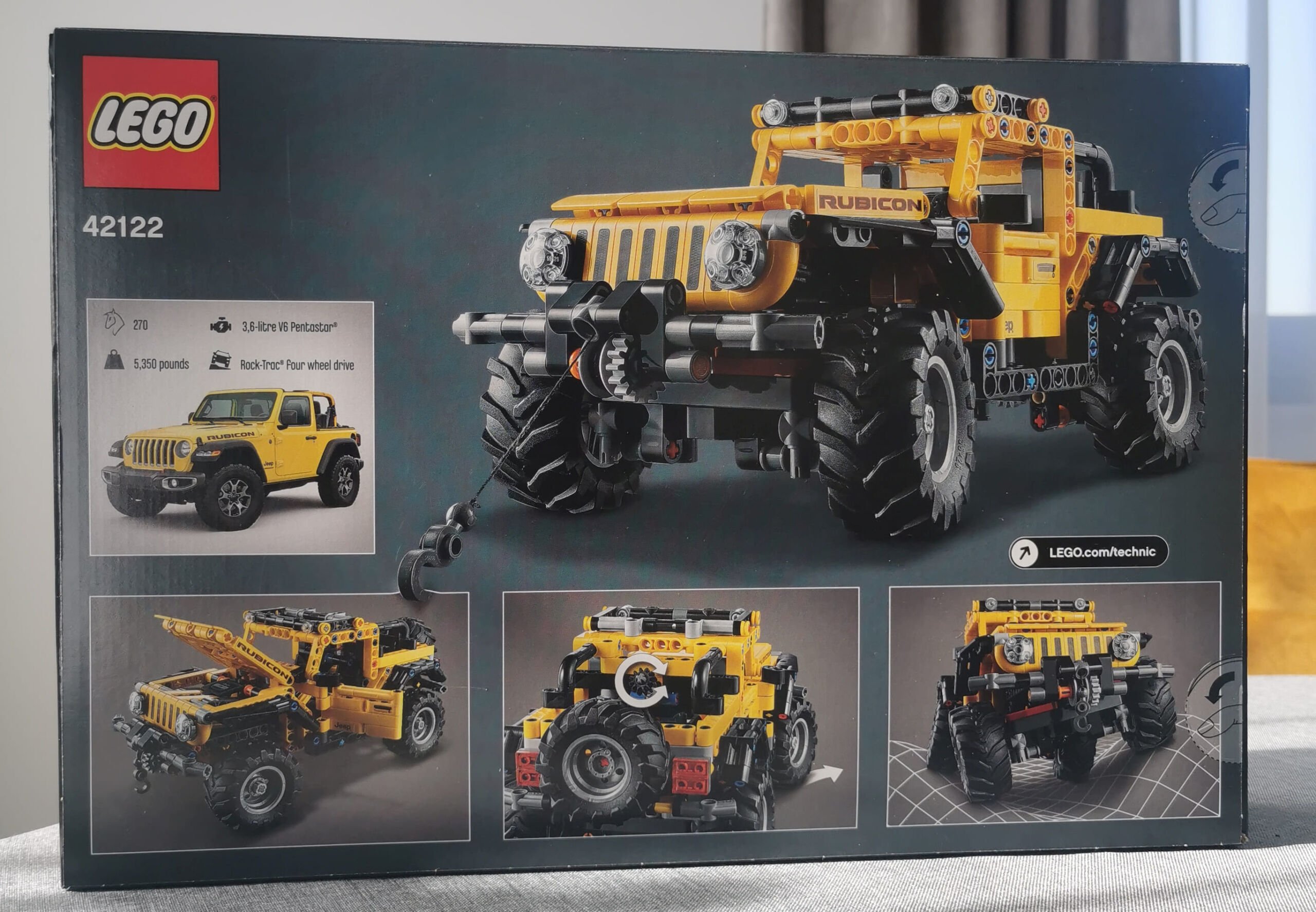 LEGO Technic 42122 Jeep Wrangler tył pudełka