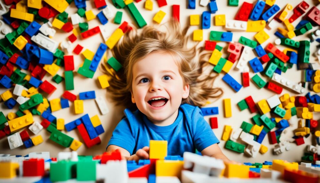 dziecko bawiące się klockami konstrukcyjnymi